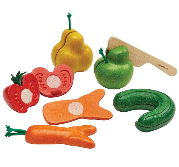 Plan Toys Φρούτα & Λαχανικά (Με Ατελές Σχήμα)