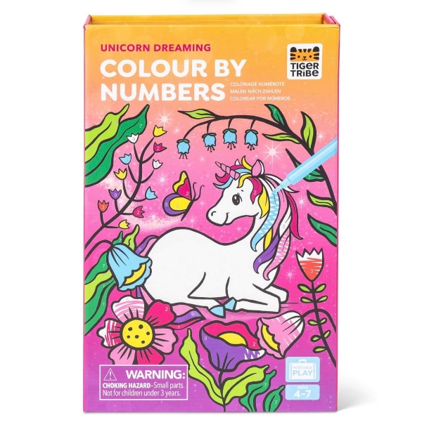 Tiger Tribe Σετ Δραστηριοτήτων Colour by Numbers Unicorn Dreaming